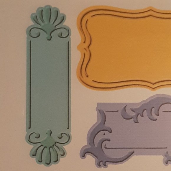 Cuttlebug Fanciful Labels Embossing Folder 5 Variations - Picture 7 of 11